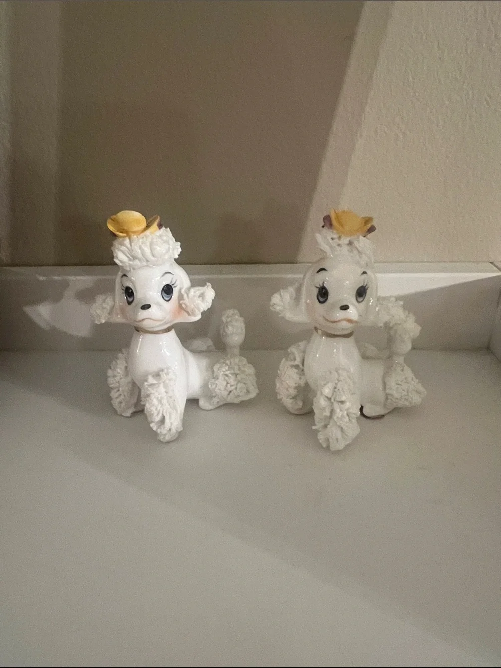 Vintage Spaghetti Poodle Figurines – Matching Pair – Mid Century Modern